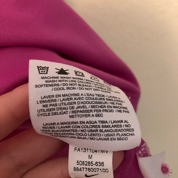 Nike Golf Tour Performance Polo Pink Short Sleeve Medium M Dri-Fit Golfing - Picture 5 of 7